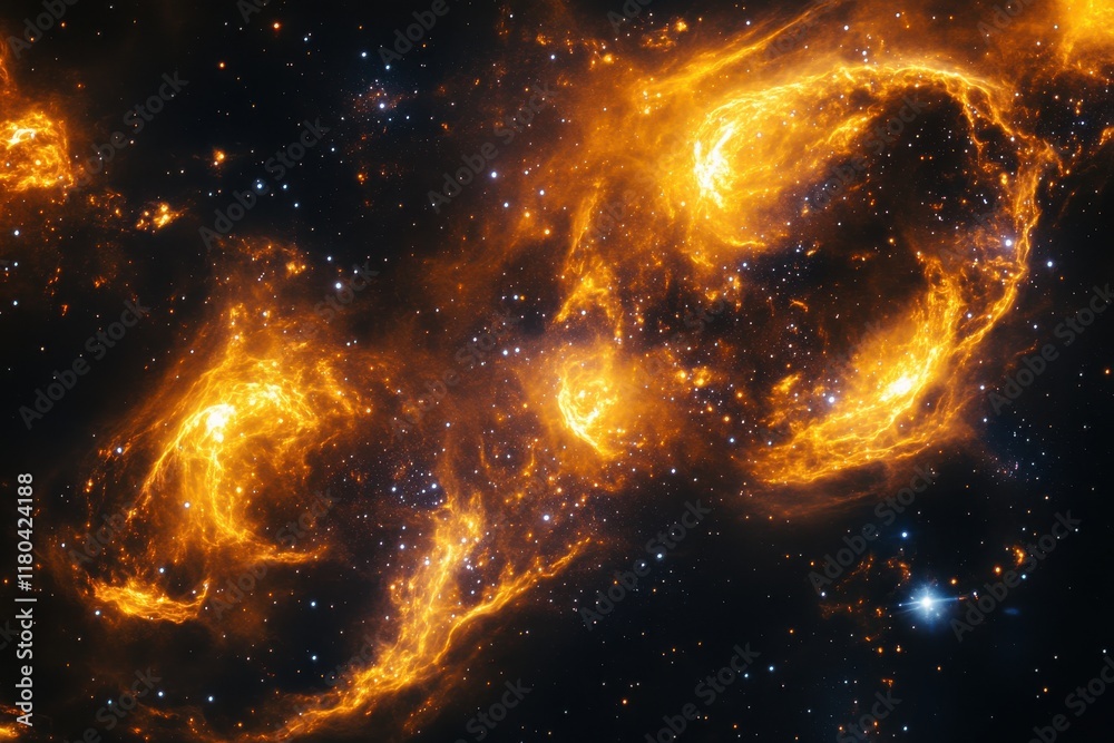 Canvas Prints fiery nebula in deep space