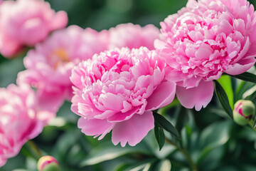 Fototapeta premium Delicate pink peonies