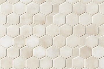 Fototapeta premium Seamless Pattern of Off-White Hexagonal Tiles