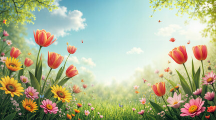 Obraz premium spring landscape