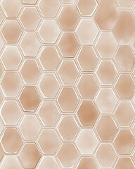Obraz premium Repeating Pattern of Light Brown Hexagonal Tiles