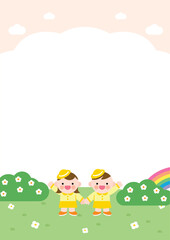 유치원 어린이집 배경 일러스트