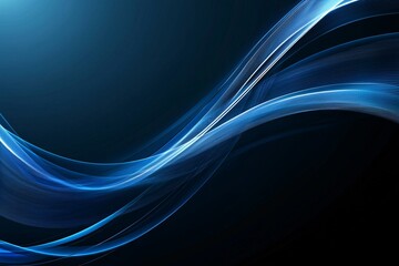 Naklejka premium Abstract Blue Swirling Waves Dynamic Energy Background Modern Design Digital Art