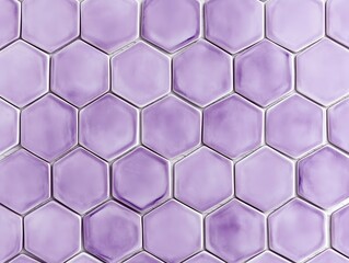 Arrangement of Light Purple Hexagonal Tiles