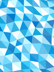 青色をベースにしたポリゴンの背景イラスト　縦型バージョン