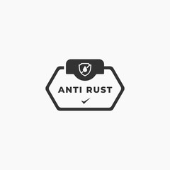 Anti rust sign design element vector isolated. Best Anti design element for websites, product packaging, and more.