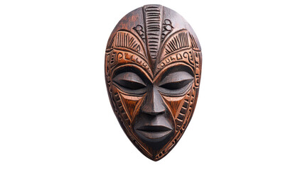 Cultural heritage event african mask exhibition museum art display indoor close-up view of craftsmanship