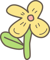 Doodle Style Flower Art