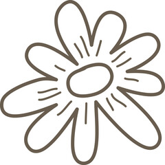 Doodle Cute Flower Sketch