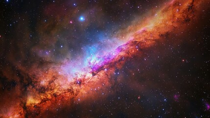 A vibrant cosmic nebula showcasing stellar birth and colorful gases