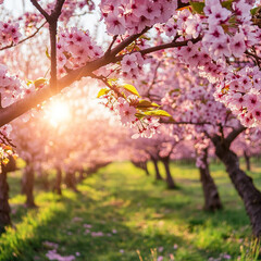 Obraz premium cherry blossom in spring