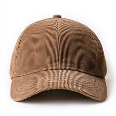 Brown Corduroy Cap with Classic Design and Simple Style