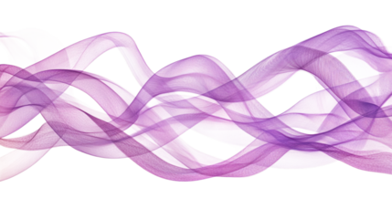 pink purple waves isolated on white background