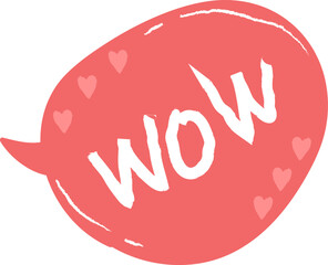 Hand Drawn Speech Bubble With Wow Lettering