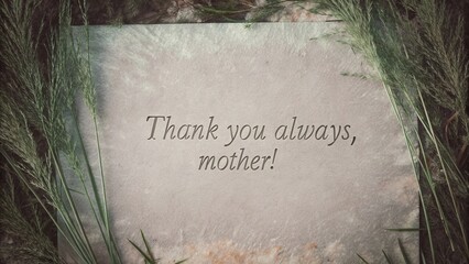 A heartfelt tribute to mothers personal note home inspirational message close-up thank you always