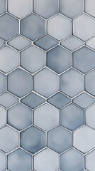 Hexagonal Tile Pattern in Blue-Grey Shades
