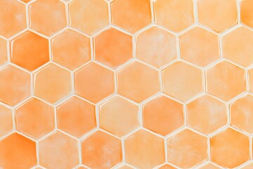 Hexagonal Tile Pattern: Light Orange Glossy Finish
