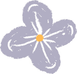 Flower Crayon Pencil Childish Art