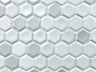 Fototapeta premium Image of Hexagonal Tiles with Silver Borders