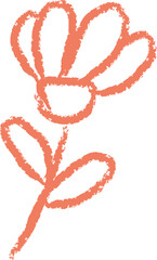 Flower Crayon Pencil Childish Art