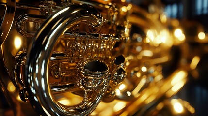 Golden Trumpet Close-up: Musical Instrument Detail