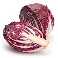 Fototapeta premium Fresh red radicchio with vibrant color and crisp texture