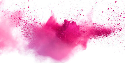 A pink smoke texture isolated on white backgruond