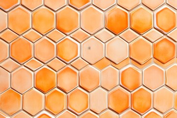 Orange Hexagonal Tile Pattern