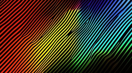 Abstract Rainbow Diagonal Stripes Design
