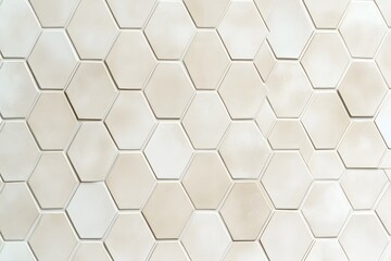 Naklejka premium Pattern of Off-White Hexagonal Tiles