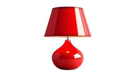 Red lamp isolated on white background