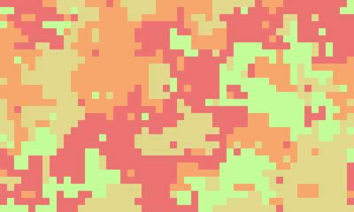 Abstract pixel art background.  Vibrant pastel colors create a unique, playful design perfect for websites, social media, or packaging.  Seamless pattern ideal for various applications.