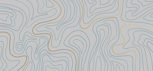 Gold and green line contour map on gray background
