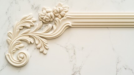 Elegant Cream Ornate Floral Wall Decor