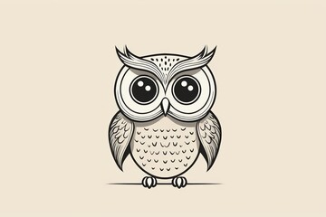 Fototapeta premium a close up of a cartoon owl with big eyes