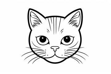 a close up of a cat's face with a white background
