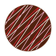 カラフルなデザインのチョコレートのイラスト、バレンタインチョコのアイコン