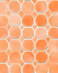 Obraz premium Repeating Octagonal Grid Pattern in Light Orange