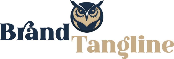 Blue owl head logo