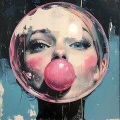 Enigmatic Beauty: A Pop Surrealist Portrait