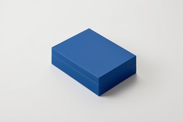 a close up of a blue box on a white surface
