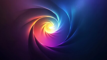 Abstract Colorful Spiral Light Energy Design
