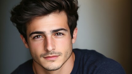 Obraz premium Portrait of a Handsome Young Man