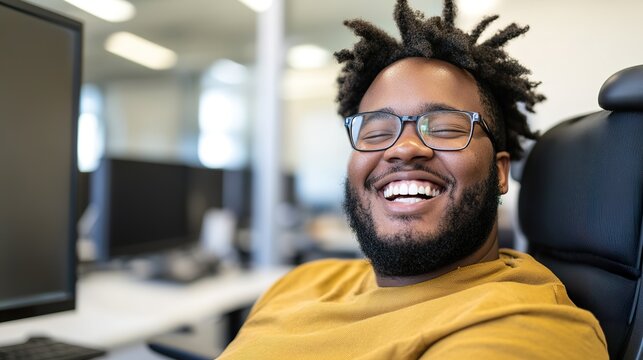 Smiling person with an intellectual disability engages in job training, showcasing progress