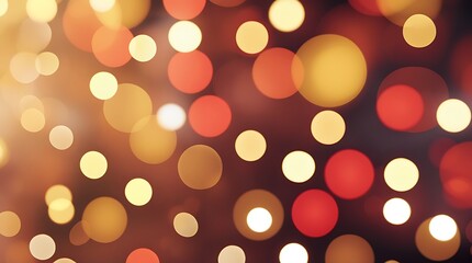 Fototapeta premium A beautiful display of golden and red bokeh lights blending seamlessly to create a magical and warm ambiance, perfect for festive backgrounds, celebrations, and elegant design inspirations