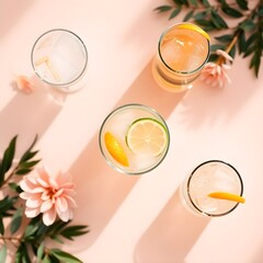 Alcohol drinks flyer design Generative AI 