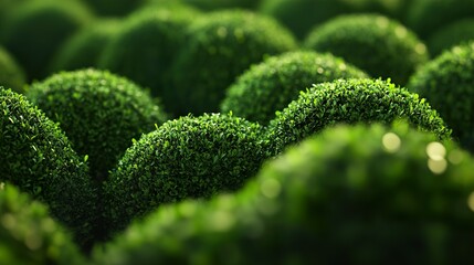 Green Bush Sphere Garden: Lush Nature Photography