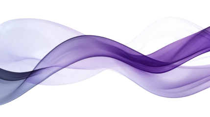 Abstract purple and black smoke wave isolated on white background