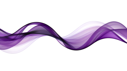 Abstract purple and black smoke wave isolated on white background