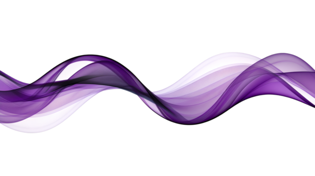 Abstract purple and black smoke wave isolated on white background